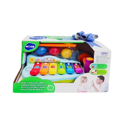 Rainbow Xylophone Piano Pounding for Kids with Balls and Hammer - Babies Piano Toys - Best Toddler Gift