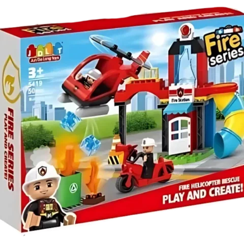 Kids Plastic DIY Construction Toys Happy Animal Zoo 58 PCS Building Block Toy