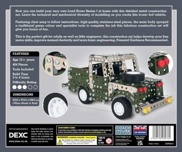Coach House Partners Land Rover Metal Construction Set (402 pieces) - Image 3