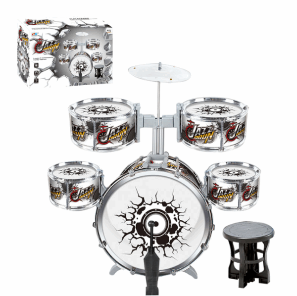 Big Band Kids Jazz Drum Set, Multi-Colored Mini Musical Instrument Toy Set - Image 5