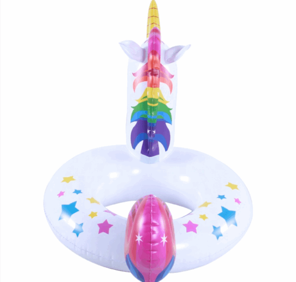 ⁦Unicorn Inflatable Swim Ring – طفش السباحة يصير مغامرة مع طوف اليونيكورن! 🦄🌈⁩ - الصورة ⁦4⁩