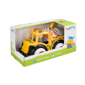 شاحنة سفاري جامبو من Viking Toys، تجي مع دليل للحيوانات وحيوانات صغيرة – لعبة تعليمية وممتعة للأطفال تحفز الخيال والتعلم