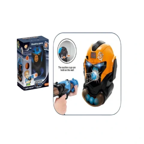 Dexterity game robot head target shooting gun balls target