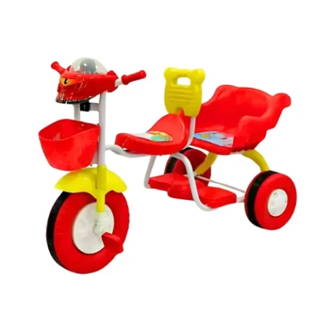 Kids 3 Wheels Bike with Passenger Seat Two Seater Bicycle for Kids 2-4