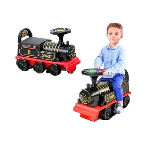 JOYLDIAS 3-in-1 Ride On Train ma 16pcs Curved