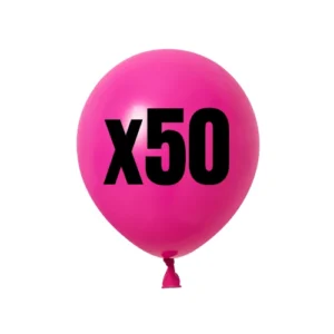 باقة 50 بالونة هيليوم – ألوان حسب الطلب