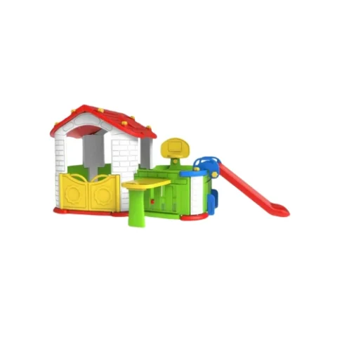 Indoor activity playhouse with playpen slide table n chair for kids