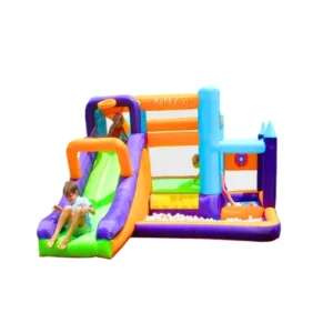 قلعة نطاطة Mega Bouncy مع زحليقة وملعب رياضي من CocoNut Castles – متعة غير محدودة للصغار بالحديقة أو المنتزه، آمنة ومتينة للعب ونشاطات رياضية