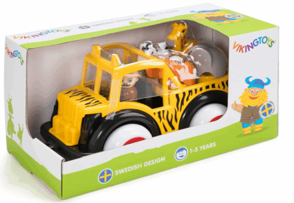 ⁦شاحنة سفاري جامبو من Viking Toys، تجي مع دليل للحيوانات وحيوانات صغيرة – لعبة تعليمية وممتعة للأطفال تحفز الخيال والتعلم⁩ - الصورة ⁦3⁩