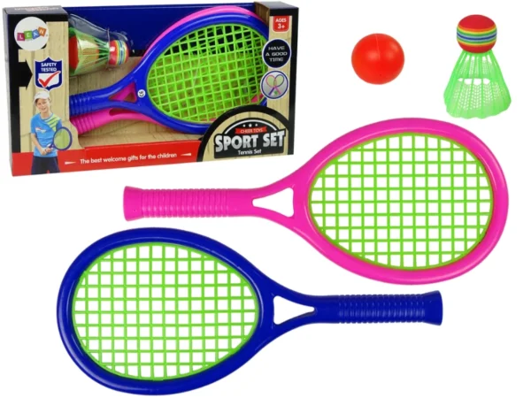 ⁦طقم مضارب وكرة ريشة للأطفال – لعبة رياضية ممتعة ومناسبة للجميع 🏸🎉⁩ - الصورة ⁦2⁩