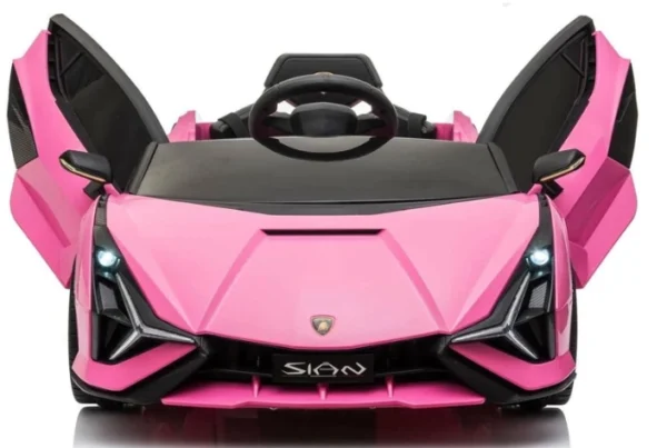 ⁦سيارة كهربائية سوبر كار للأطفال – تصميم رياضي وأنيق باللون البينك🚗🔥⁩ - الصورة ⁦2⁩