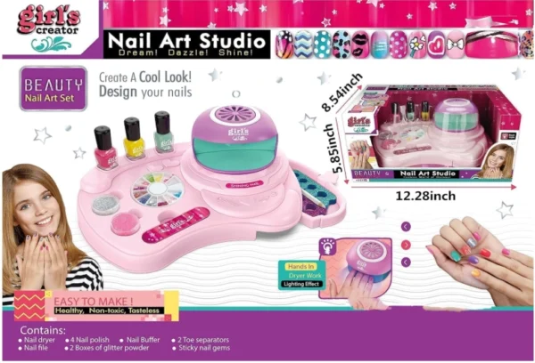 ⁦طقم أظافر Girls Creator – مع جهاز تجفيف طلاء الأظافر 🎨💅⁩ - الصورة ⁦2⁩
