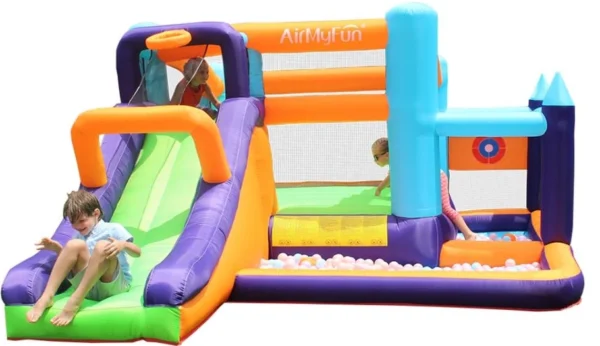 Mega Bouncy Castle with Slide & Sports Field - CocoNut Castles Backyard & Park - Image 3