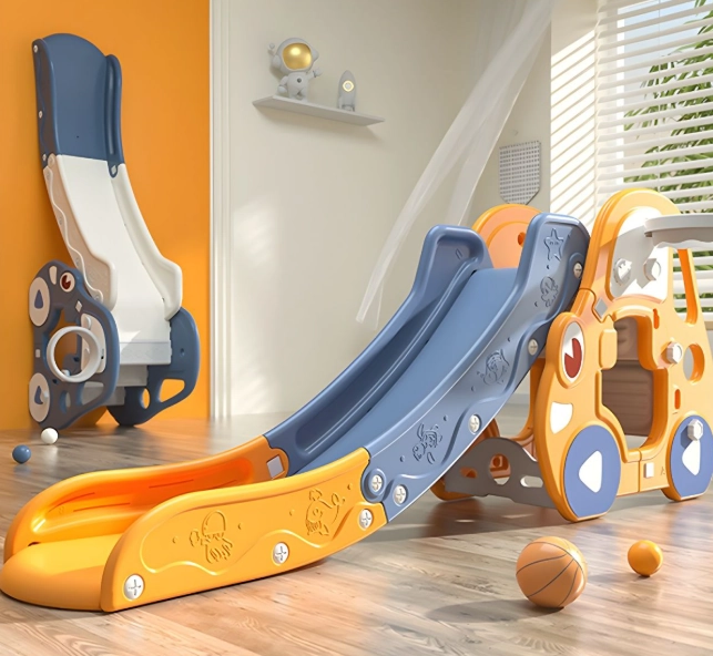 BoPeep 3-in-1 Kids Slide Indoor Playset - blackblue - Image 3