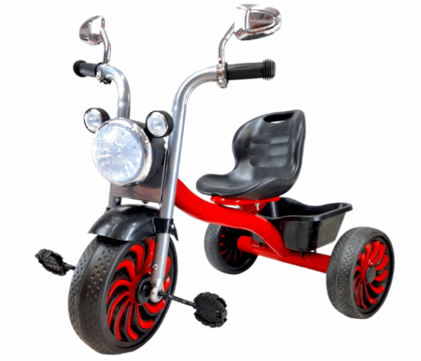Black Tricycle with Pink, Red, and Blue Accents – Perfect for Toddlers 🚲🖤 - Image 2