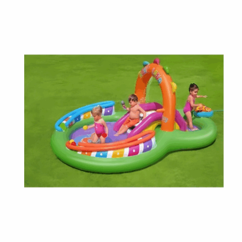 Family Inflatable Pool with Water Slide