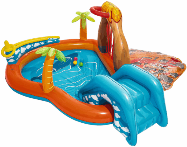 Inflatable kids pool with slide and mini volcano – Summer water fun! 🌋💦 - Image 4
