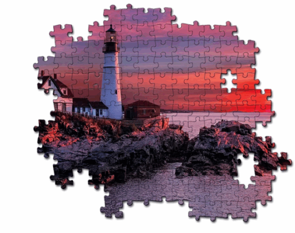 ⁦باuzzle 500 قطعة صورة فانوس وميناء الغروب 🧩🌅⁩ - الصورة ⁦3⁩