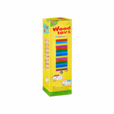 لعبة المكعبات الخشبية الملونة 🎨🧱