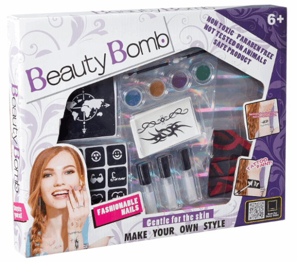 ⁦طقم التجميل للأطفال "Beauty Bomb" – أطلقي الإبداع واعملي ستايلك بنفسك!⁩ - الصورة ⁦2⁩